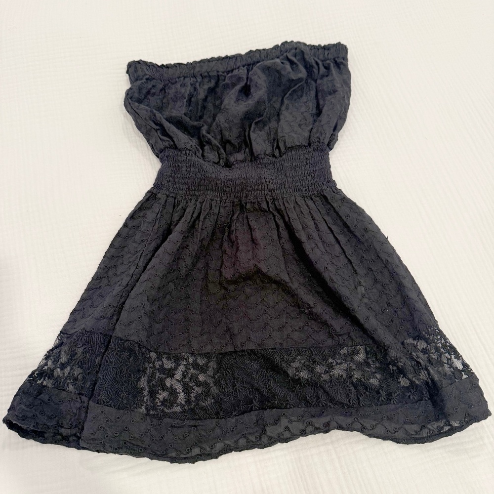 Black Mini Strapless Dress